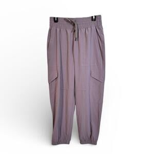 Spanx Casual Fridays Cargo Joggers Smoke Womens M Athletic Neutral Minimalist